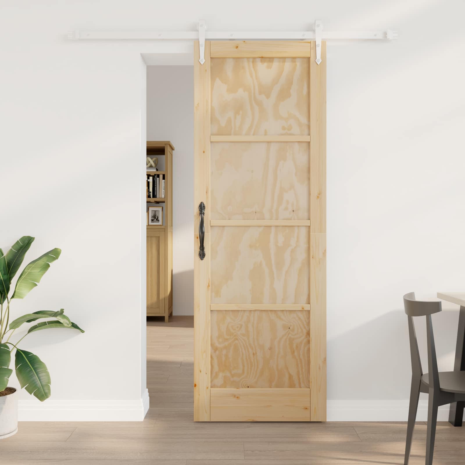 Schiebetür ORKDAL 73,5 x 211 cm Massives Kiefernholz
