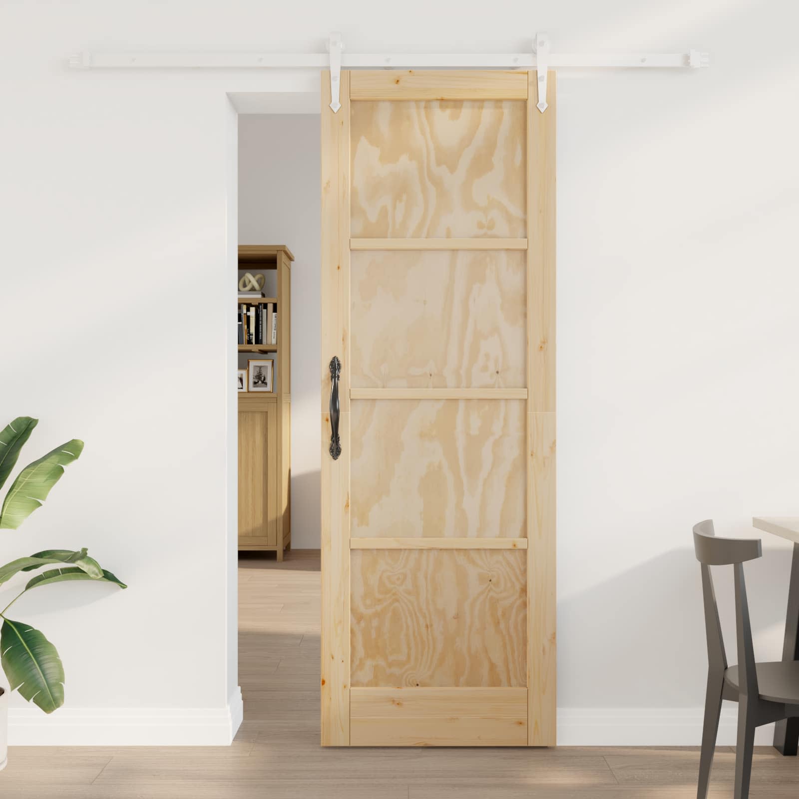 Schiebetür ORKDAL 73,5 x 211 cm Massives Kiefernholz