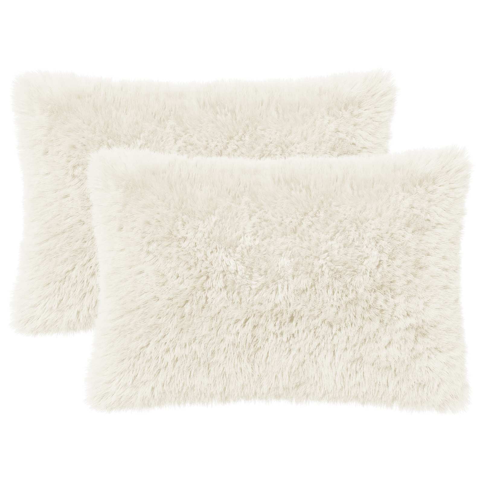 Kissen mit Kissen HEERLEN 2 Stk. Weiß PV Fleece