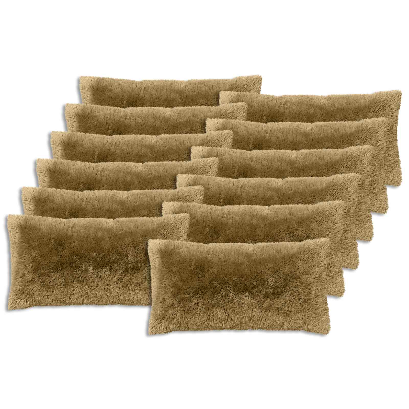 Kissen mit Kissen HEERLEN 12 Stk. Hellgrau PV Fleece
