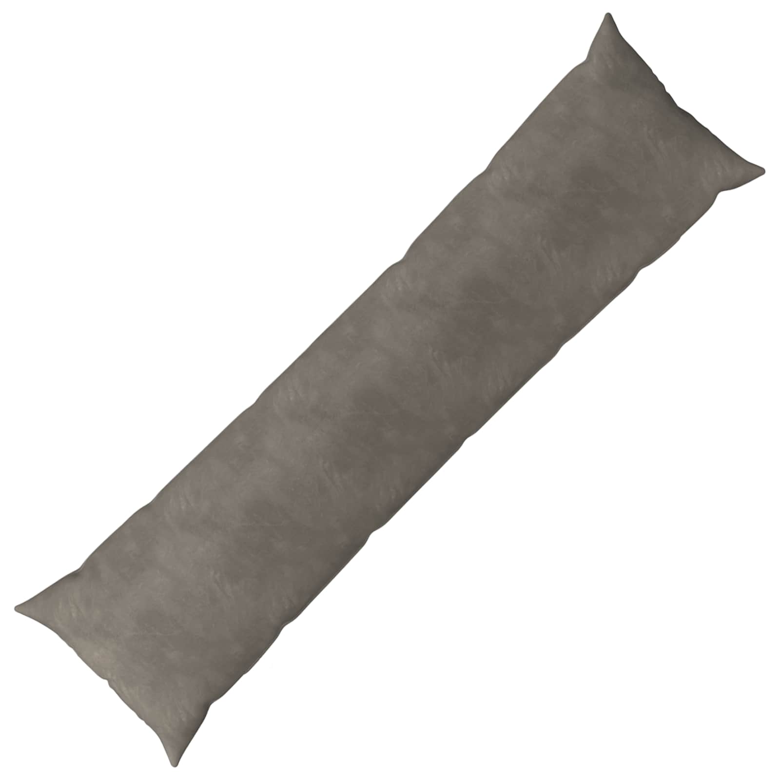 Kissen mit Kissen HEERLEN Hellgrau 40 x 145 cm Samt