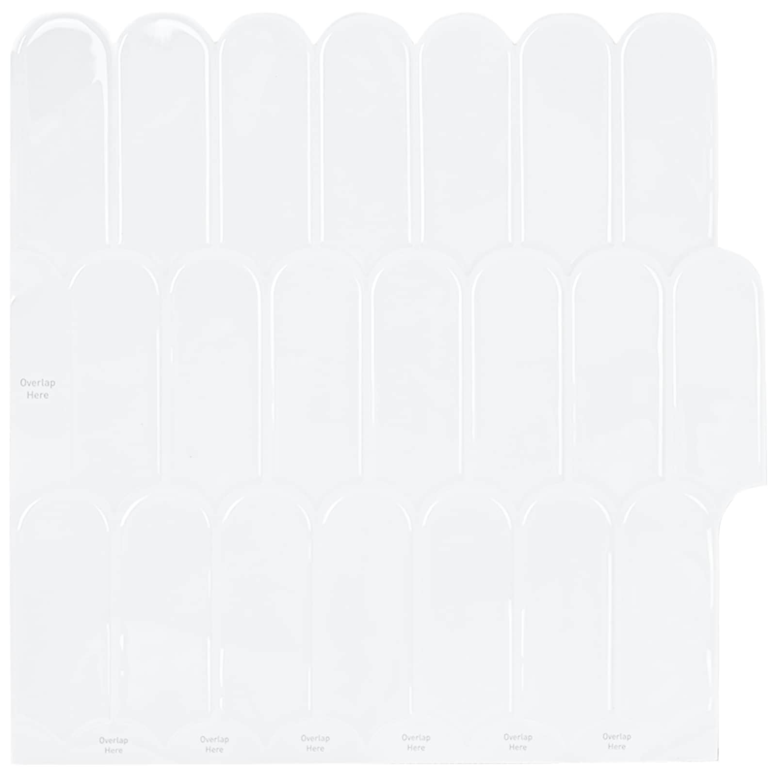 Federfliese 20 Stk. Weiß 30 x 30 cm Polyurethan und PET