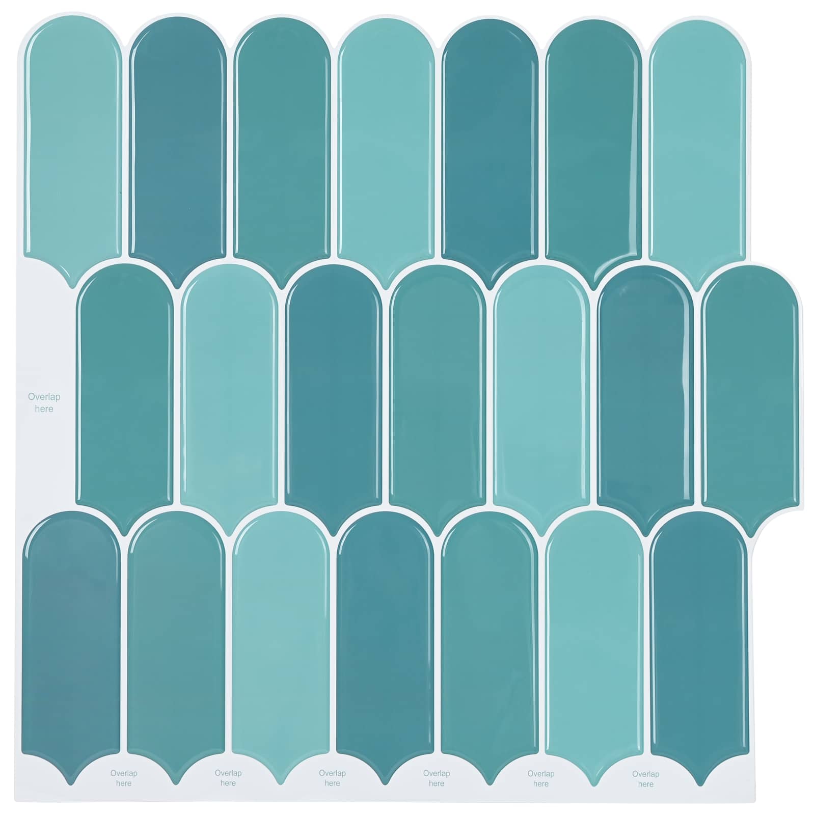 Federfliese 50 Stk. Blau 30 x 30 cm Polyurethan und PET