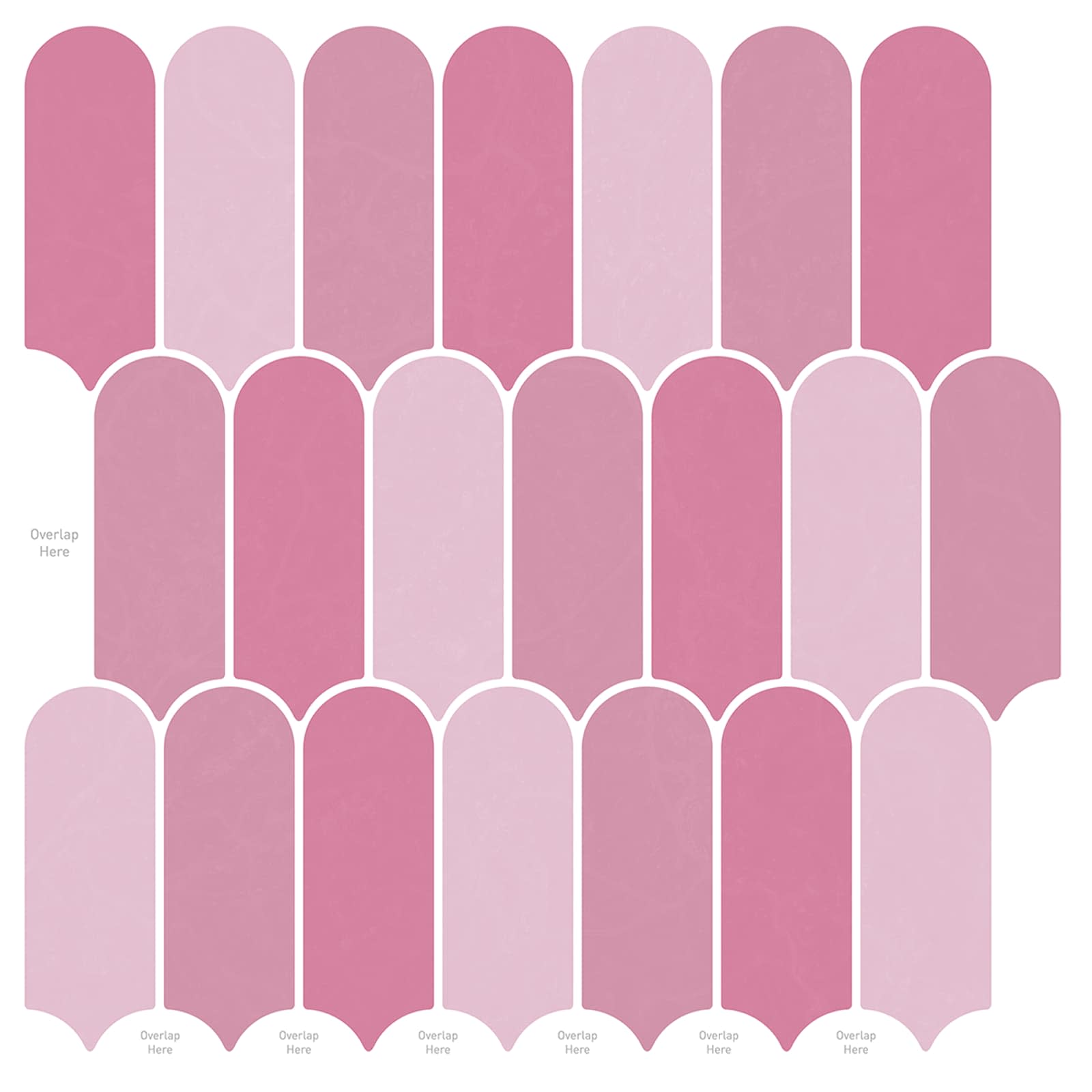 Federfliese 50 Stk. Rosa 30 x 30 cm Polyurethan und PET