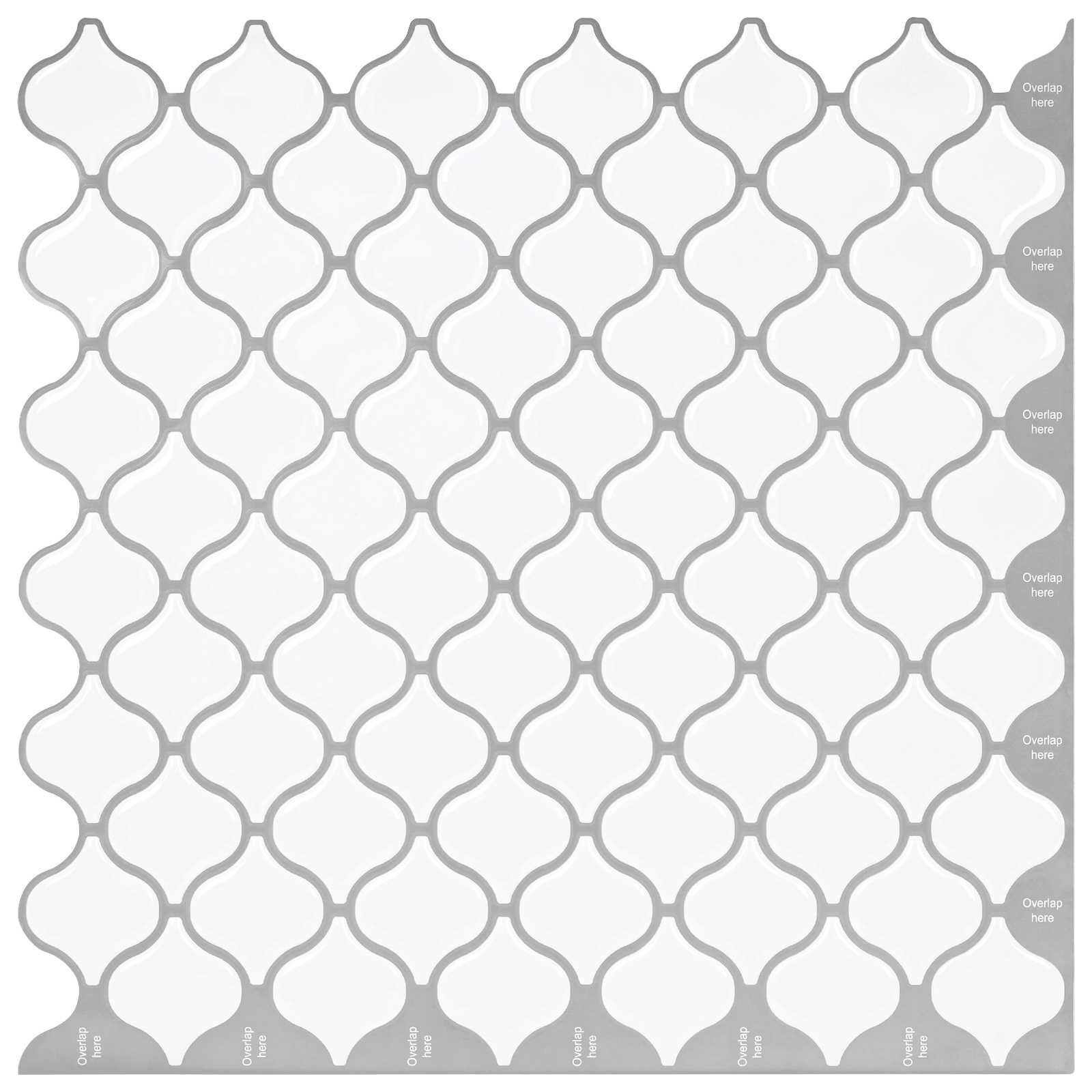 Lanturn Fliese 50 Stk. Weiß 27 x 27 cm Polyurethan und PET