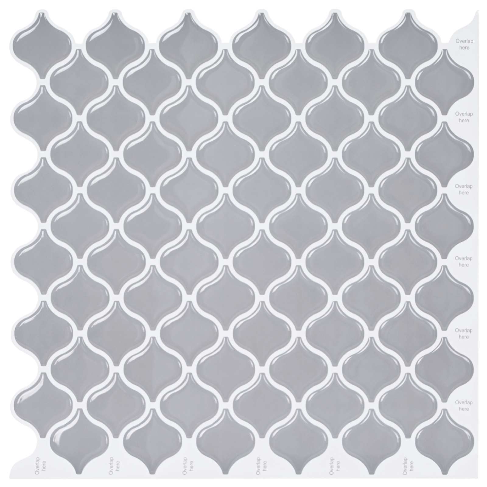 Lanturn Fliese 50 Stk. Grau 27 x 27 cm Polyurethan und PET