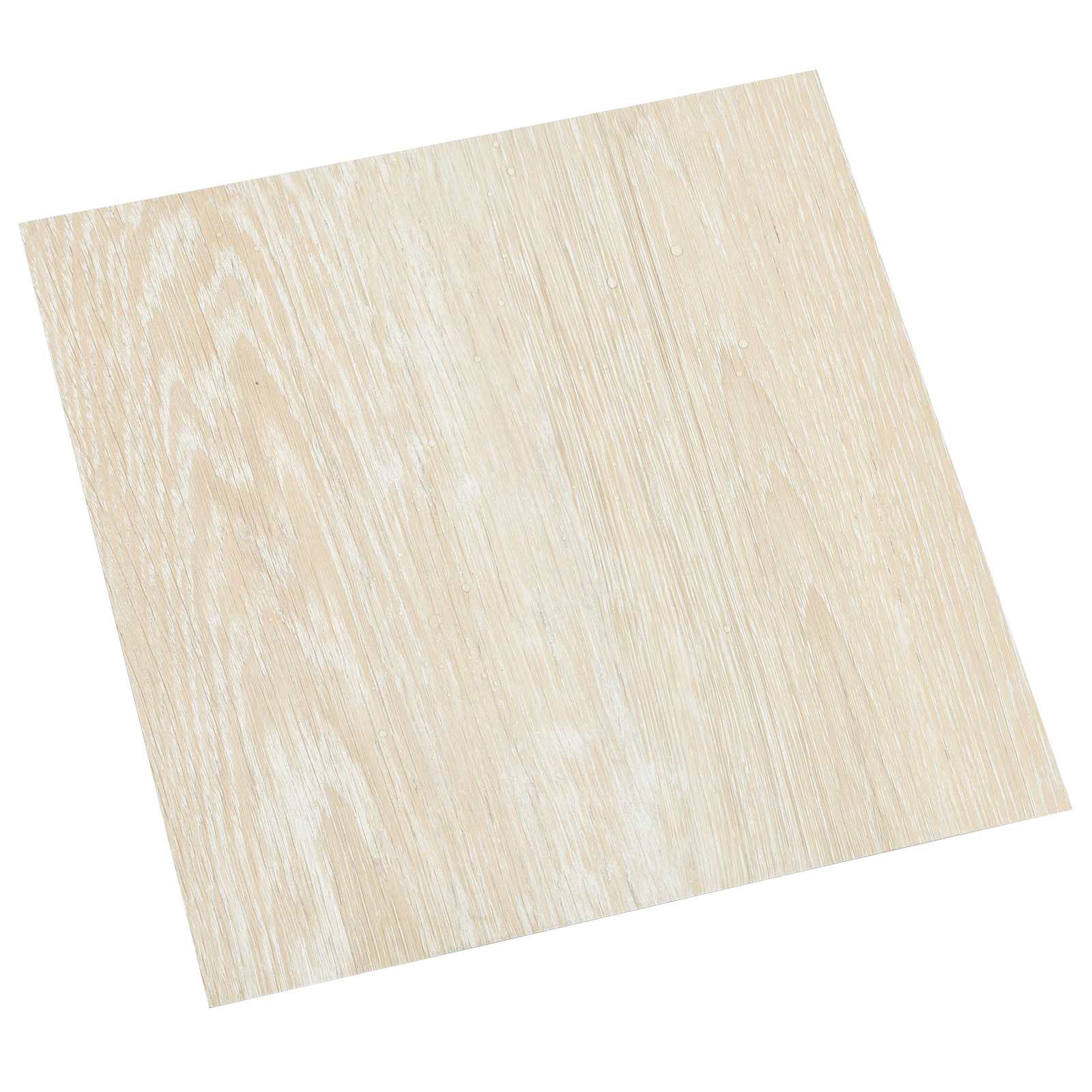 Selbstklebende Bodenplanken Weiß und Beige 30,5 x 30,5 cm