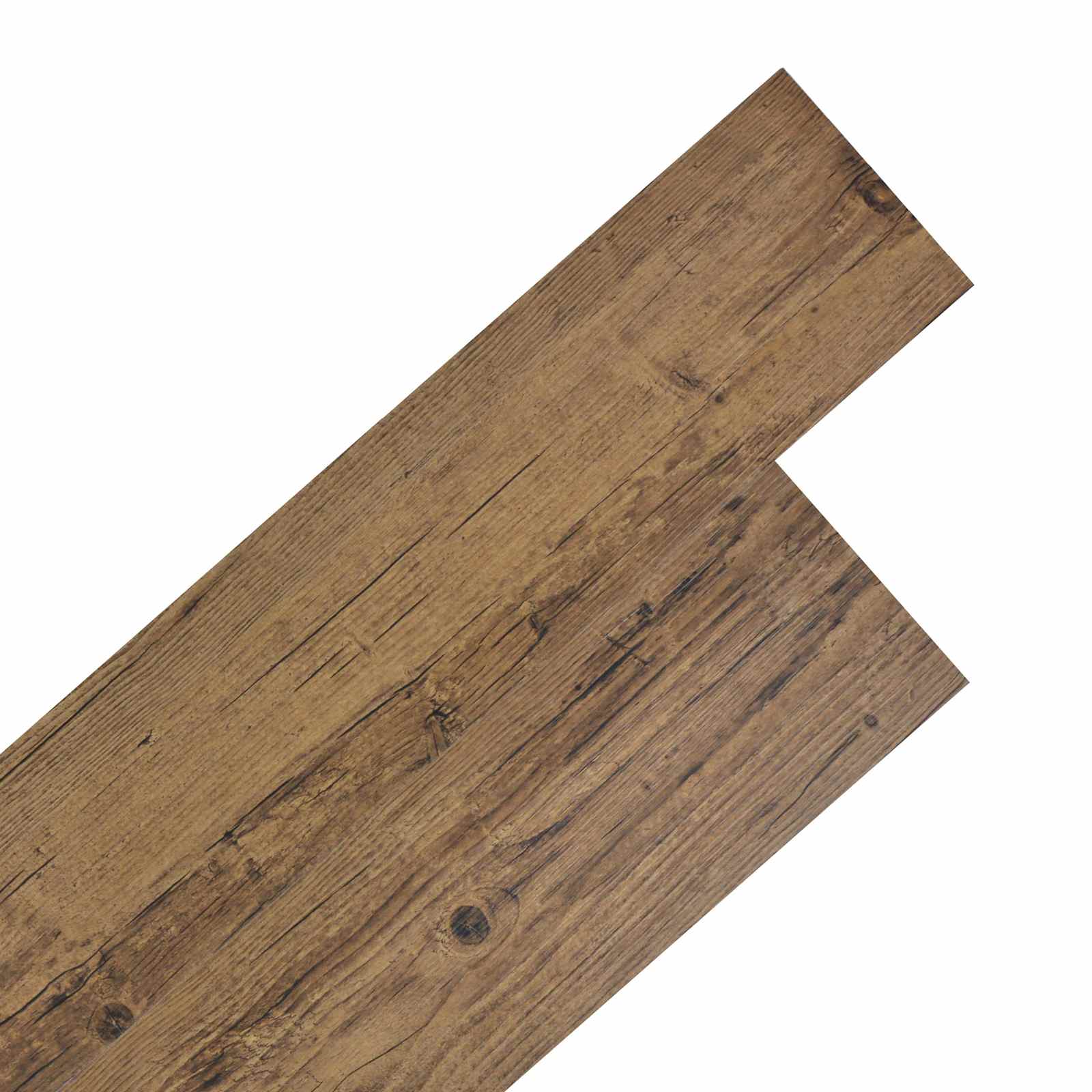 Selbstklebende PVC-Bodenplanken Walnussbraun 30,5 x 61 cm