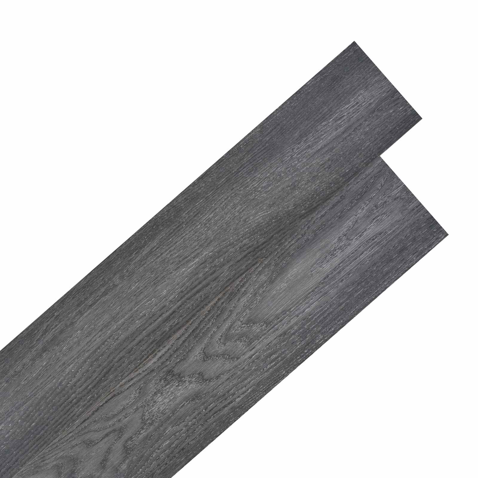 Selbstklebende PVC-Bodenplanken Schwarz und Weiß 30,5 x 61 cm