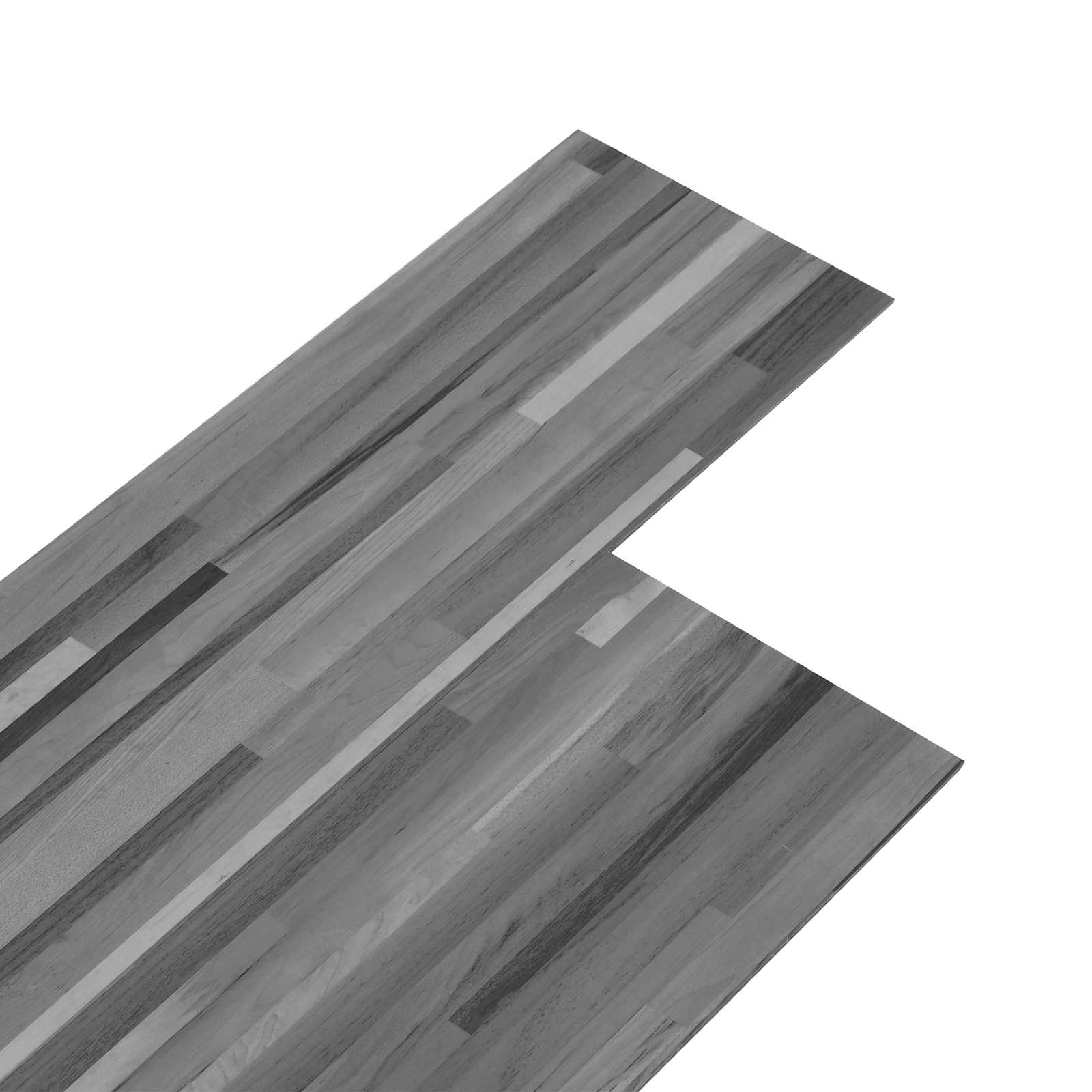 Selbstklebende PVC-Bodenplanken Gestreiftes Grau 30,5 x 61 cm