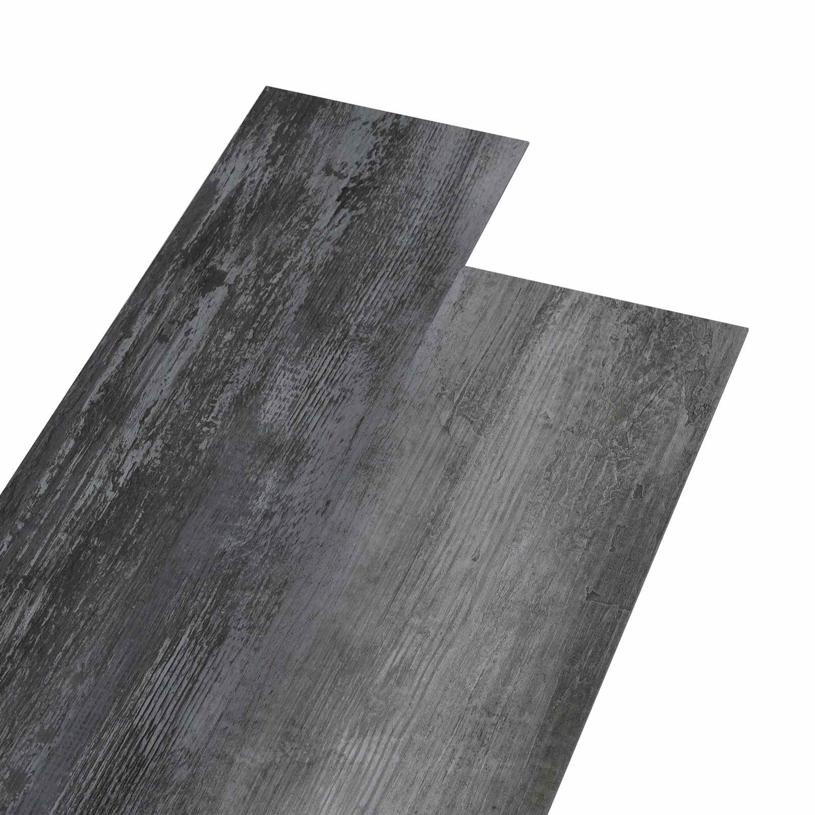 Selbstklebende PVC-Bodenplanken Hell- und Dunkelgrau