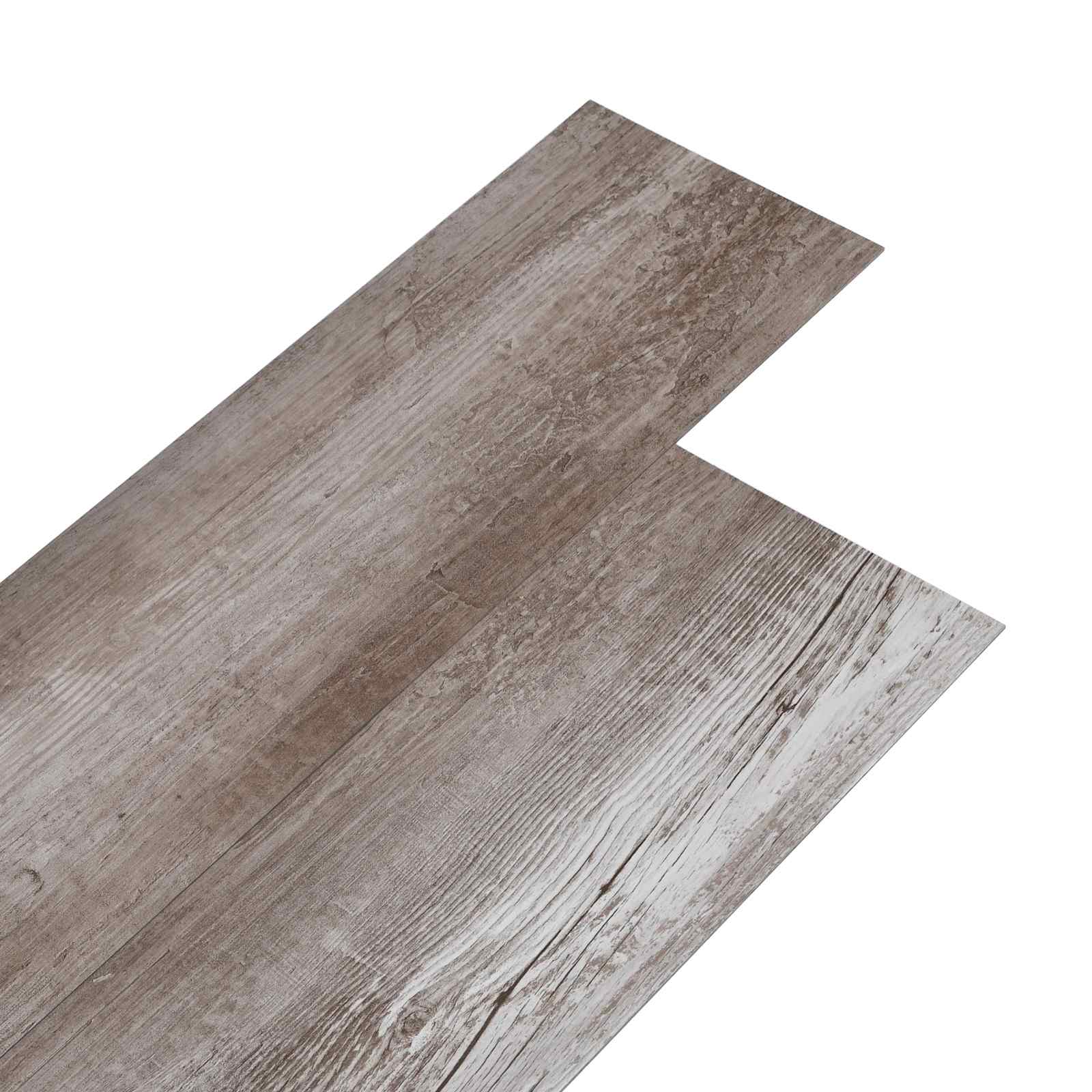 Selbstklebende PVC-Bodenplanken Mattes Holz Braun 30,5 x 61 cm