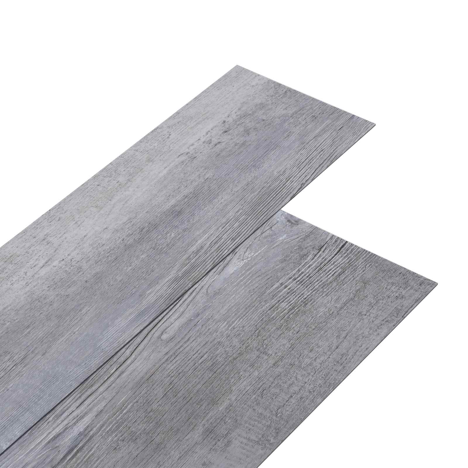 Selbstklebende PVC-Bodenplanken Mattes Holz Grau 30,5 x 61 cm