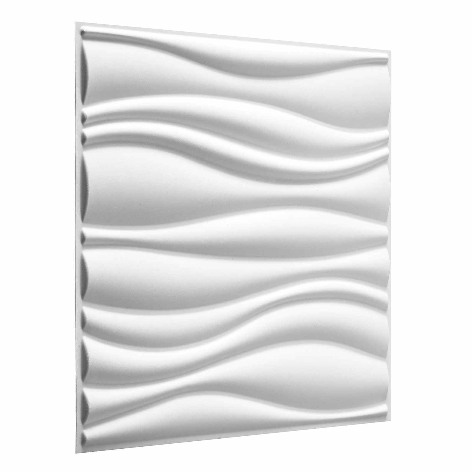 Wandpaneele 4 stk. 50 x 50 cm Weiß