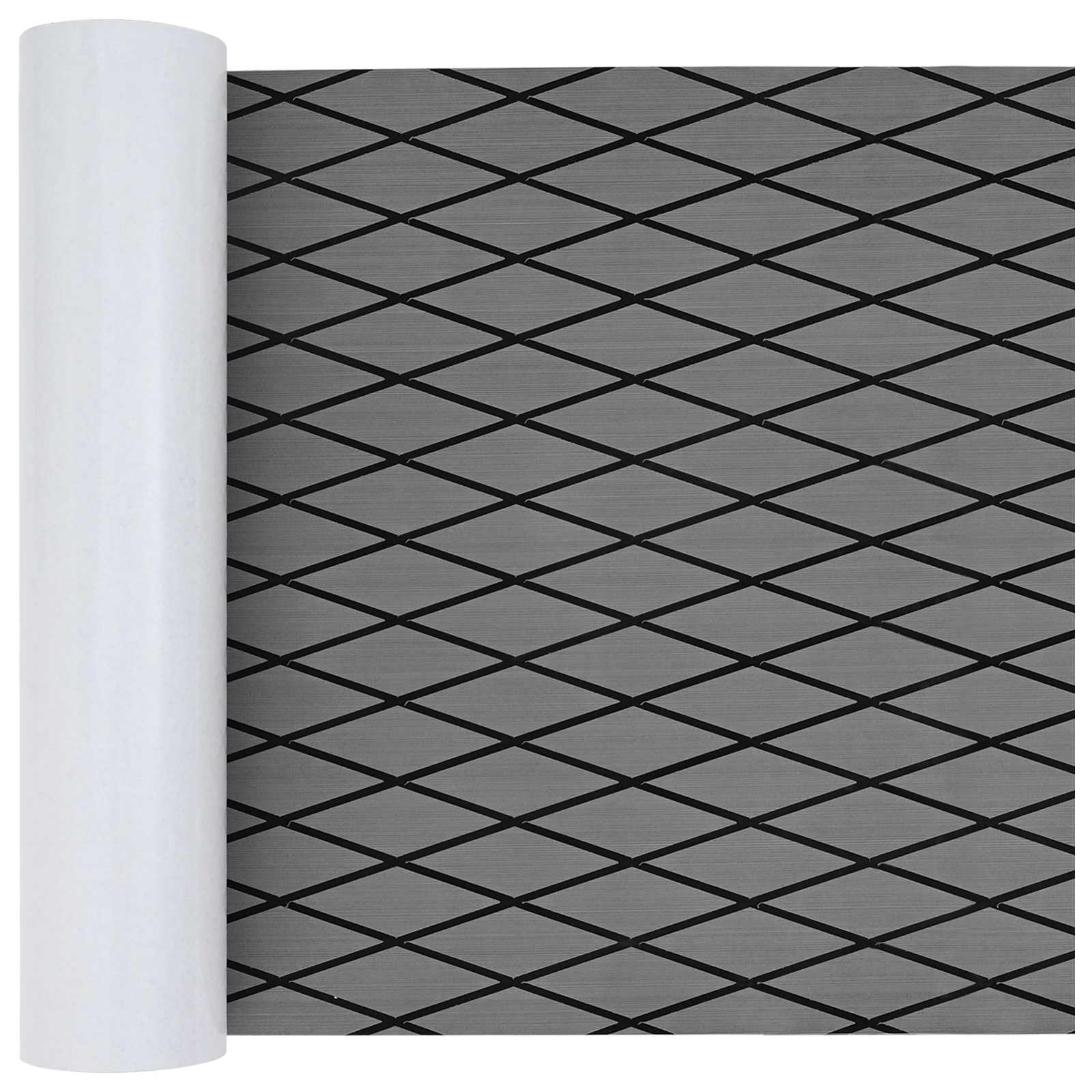 Bootsmatte Harlekin Hellgrau und Schwarz 190 x 70 cm EVA