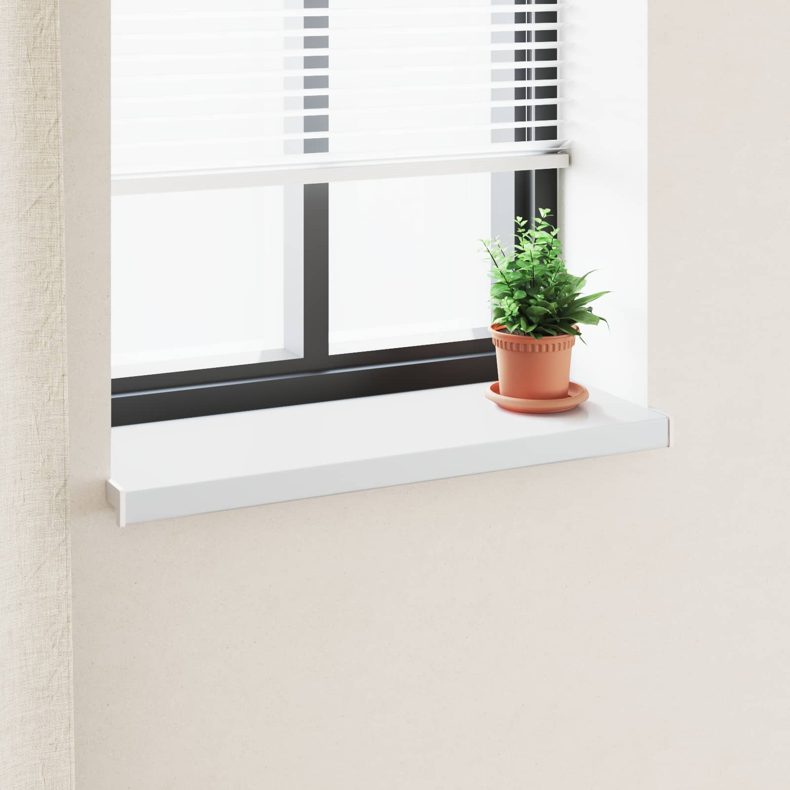 Fensterbank Weiß 100 x 30 x 4,5 cm PVC