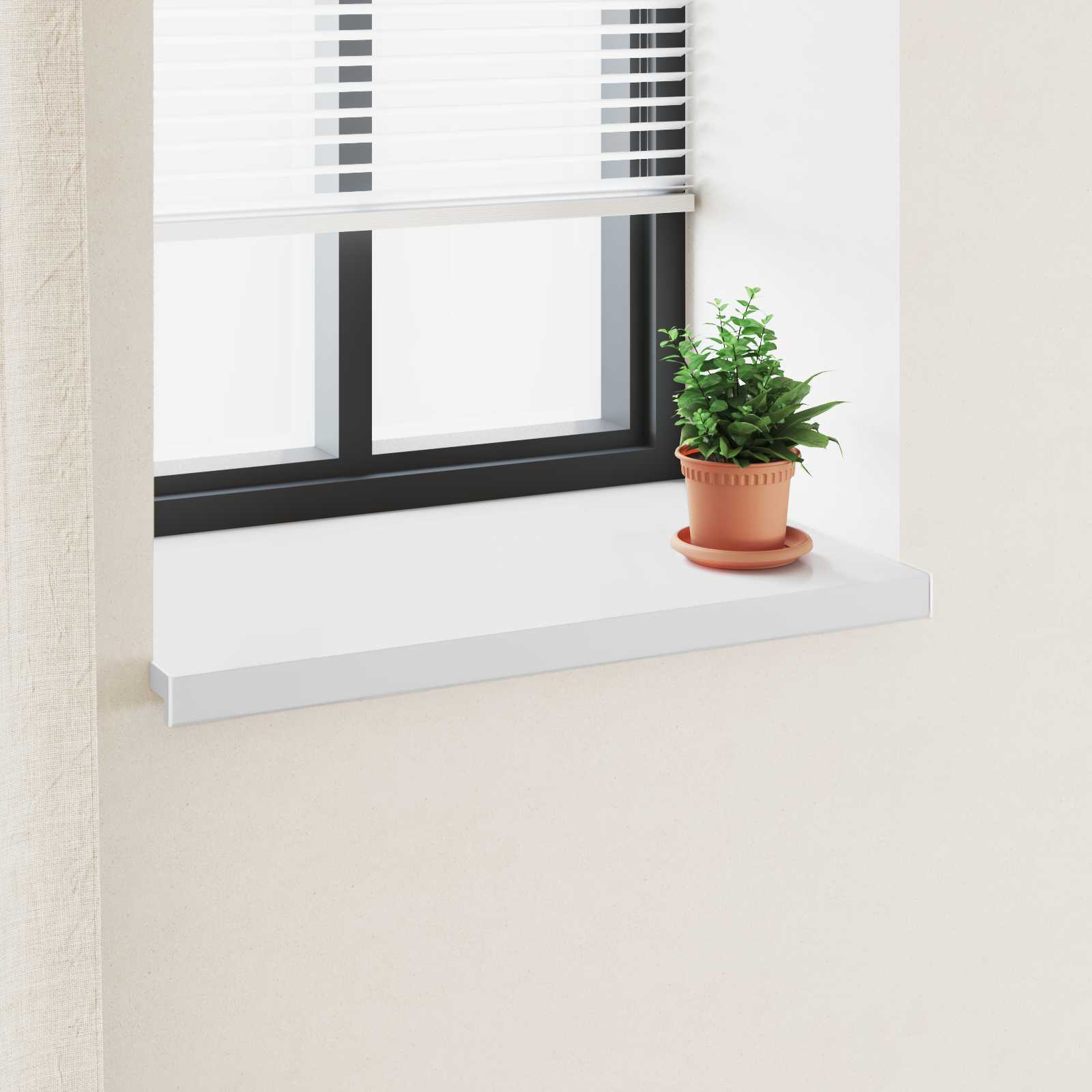 Fensterbank Weiß 60 x 50 x 4,5 cm PVC