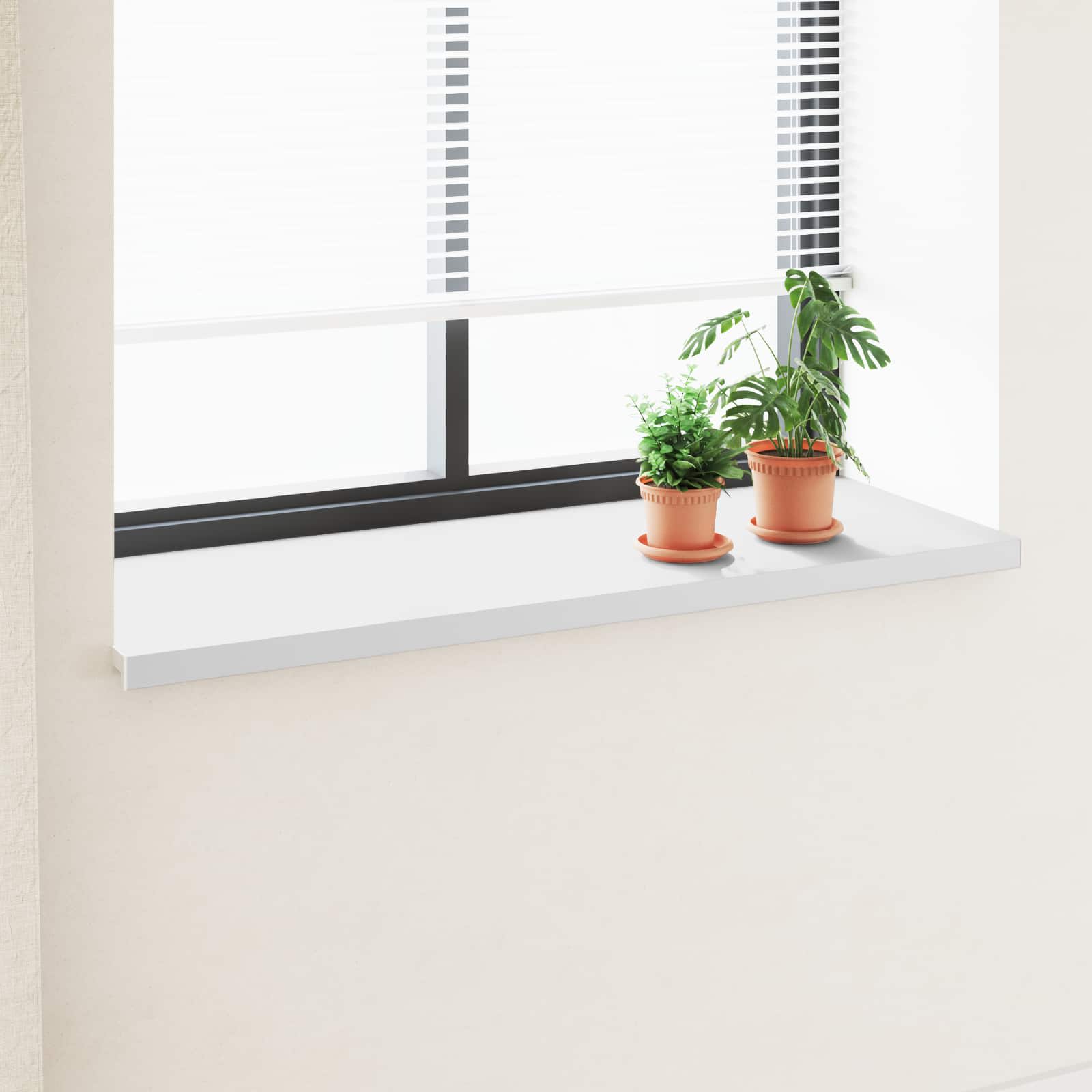 Fensterbank Weiß 140 x 50 x 4,5 cm PVC