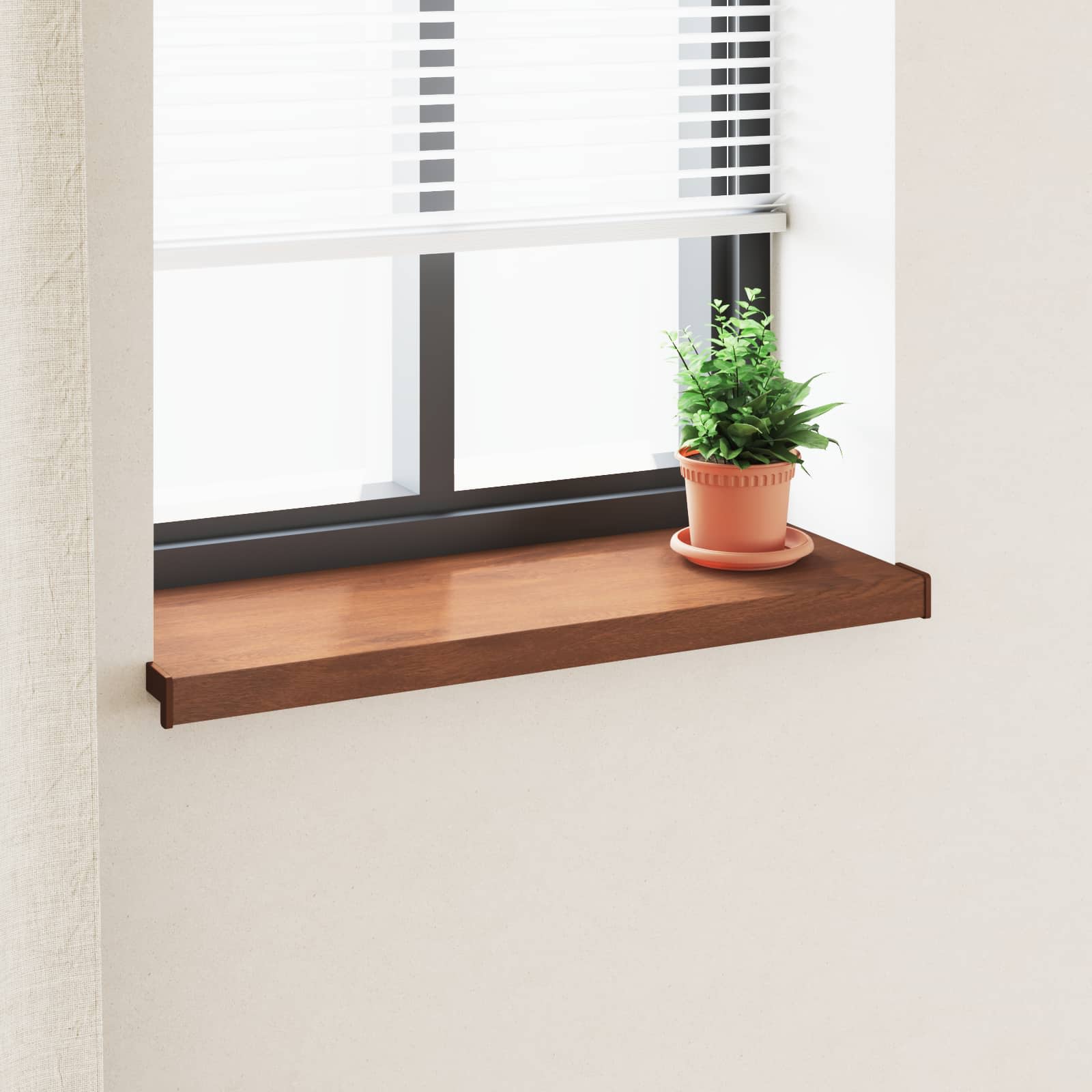 Fensterbank Braunes Holz 100 x 35 x 4,5 cm PVC
