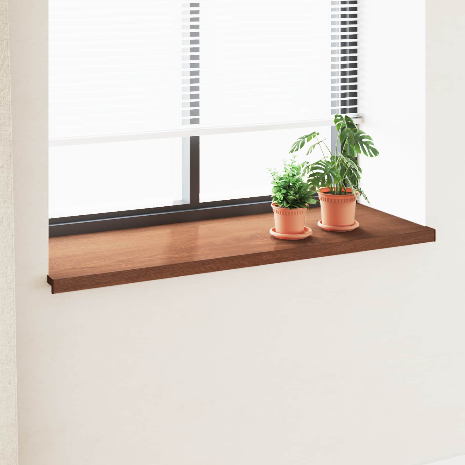 Fensterbank Braunes Holz 140 x 50 x 4,5 cm PVC