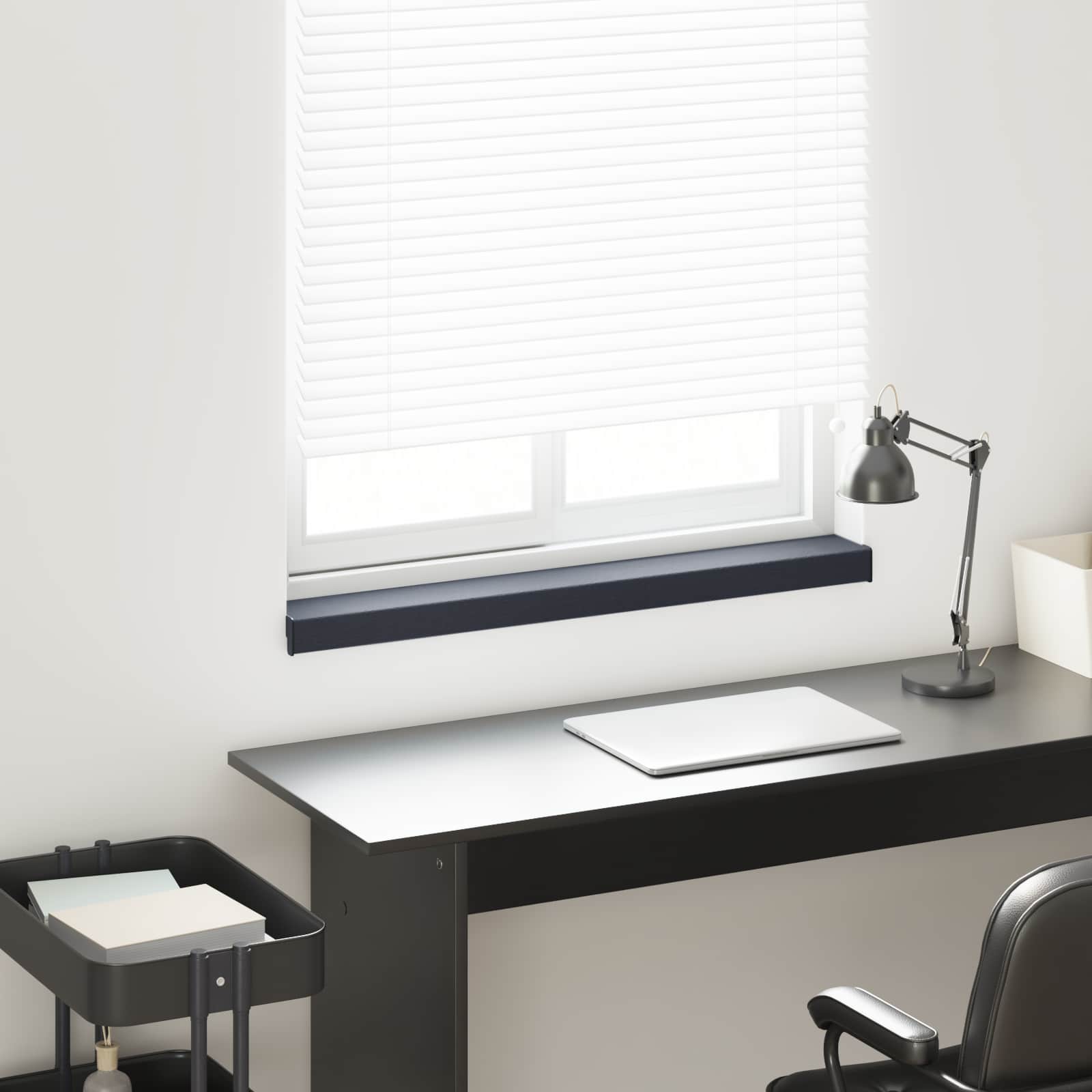 Fensterbank Anthrazit mit Holzmaserung 80 x 10 x 4,5 cm PVC
