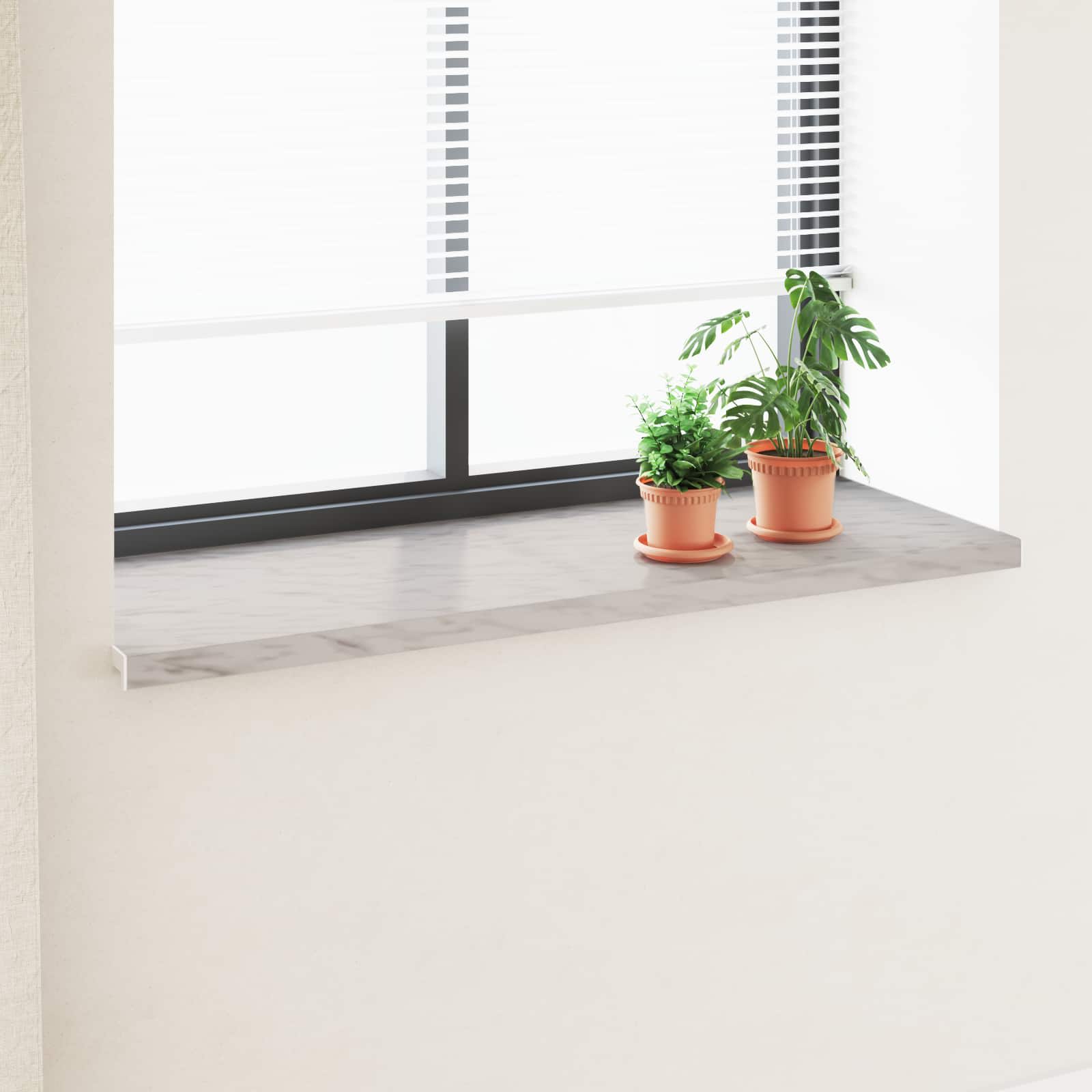 Fensterbank Marmorstruktur 140 x 50 x 4,5 cm PVC