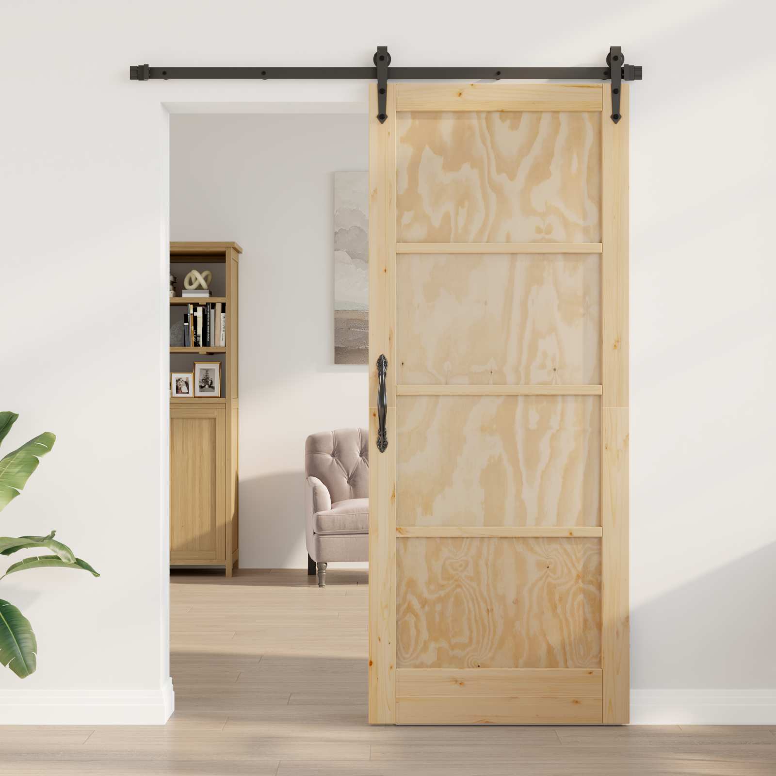 Interior Tür 86 x 211 cm Sperrholz Natur