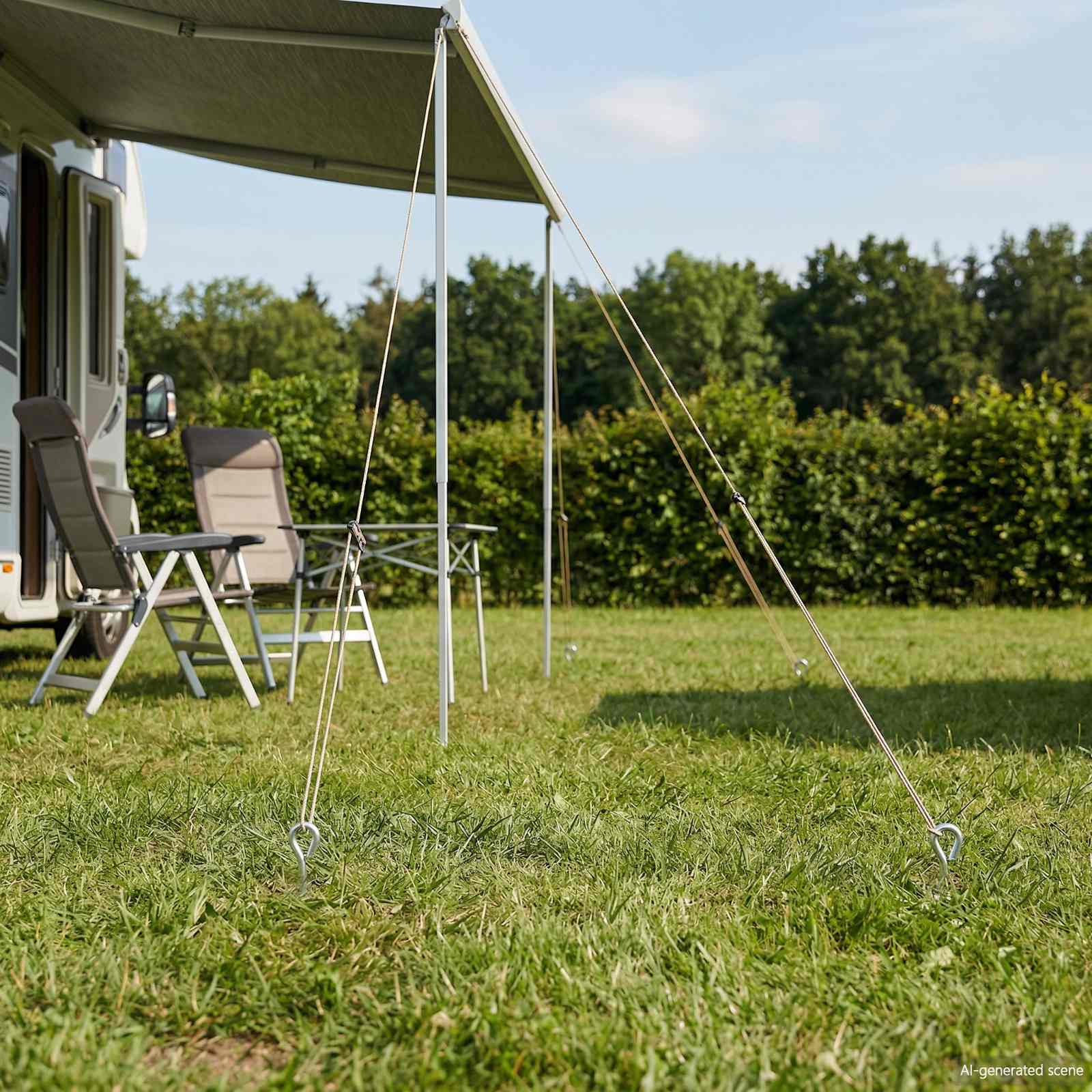 Erdanker 2 stk. Ø10 x 40 cm Galvanisiertes Metall Silber
